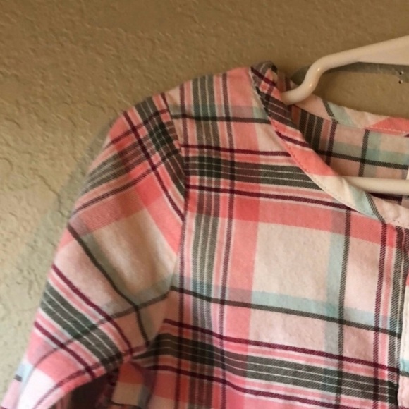 Carter’s Shirt Girls Pink Plaid Casual Preppy Long Sleeve Shirt Top Toddler 4T - Picture 2 of 13